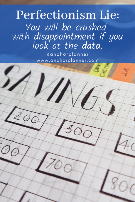 Perfectionism Lie: "You will be crushed by disappointment if you look at the data."